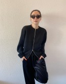 Black Round Neck Classic Track Suit #241230